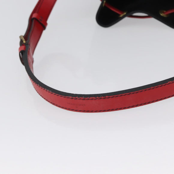 LOUIS VUITTON Epi Noe Shoulder Bag Bicolor Black Red M44017 LV Auth 173211