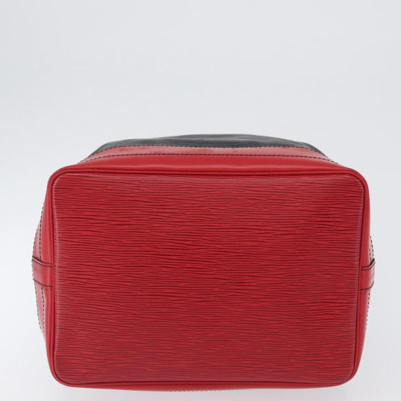 LOUIS VUITTON Epi Noe Shoulder Bag Bicolor Black Red M44017 LV Auth 173211