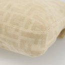 FENDI Zucca Canvas Mamma Baguette Shoulder Bag Beige Silver Auth 173212-16
