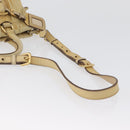 PRADA Hand Bag Leather 2way Ivory Gold Auth 173213-10