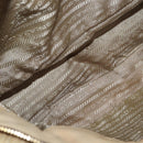 PRADA Hand Bag Leather 2way Ivory Gold Auth 173213-21