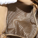 PRADA Hand Bag Leather 2way Ivory Gold Auth 173213-25