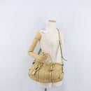 PRADA Hand Bag Leather 2way Ivory Gold Auth 173213-27