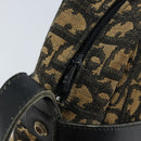Christian Dior Trotter Canvas Shoulder Bag Navy Gold Auth 173214-10