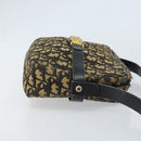 Christian Dior Trotter Canvas Shoulder Bag Navy Gold Auth 173214-3