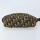 Christian Dior Trotter Canvas Shoulder Bag Navy Gold Auth 173214-5