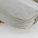 FENDI Mamma Baguette Shoulder Bag Cotton Light Blue Silver Auth 173215A-15