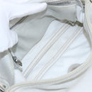 FENDI Mamma Baguette Shoulder Bag Cotton Light Blue Silver Auth 173215A-10