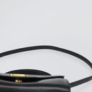 BALLY Handtasche Leder 2-Wege Schwarz Gold Auth 173218-10