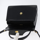 BALLY Handtasche Leder 2-Wege Schwarz Gold Auth 173218-17