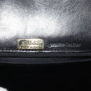 BALLY Handtasche Leder 2-Wege Schwarz Gold Auth 173218-18