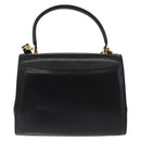 BALLY Handtasche Leder 2-Wege Schwarz Gold Auth 173218-3