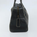 CHANEL Wild Stitch Hand Bag Leather Black CC Auth 173219-3