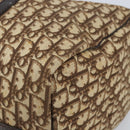 Christian Dior Trotter Canvas Boston Bag Brown Gold Auth 173220-10