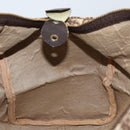 Christian Dior Trotter Canvas Boston Bag Brown Gold Auth 173220-16