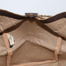 Christian Dior Trotter Canvas Boston Bag Brown Gold Auth 173220-17