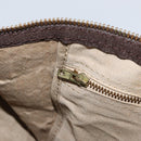Christian Dior Trotter Canvas Boston Bag Brown Gold Auth 173220-18