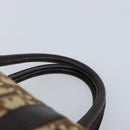 Christian Dior Trotter Canvas Boston Bag Brown Gold Auth 173220-8