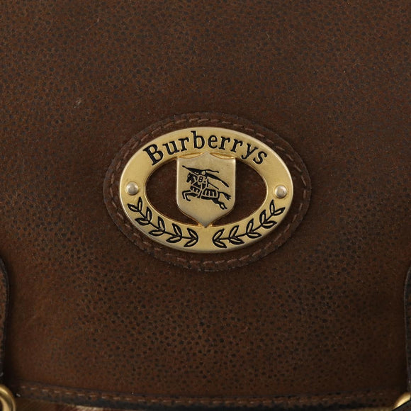 Burberrys Nova Check Shoulder Bag PVC Beige Gold Auth 173230