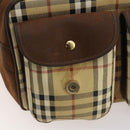 Burberrys Nova Check Shoulder Bag PVC Beige Gold Auth 173230-19