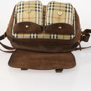 Burberrys Nova Check Shoulder Bag PVC Beige Gold Auth 173230-10