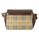 Burberrys Nova Check Shoulder Bag PVC Beige Gold Auth 173230-2