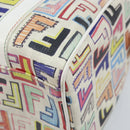 FENDI Zucca Canvas Boston Bag PVC Multicolor Gold Auth 173235V-15