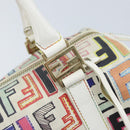 FENDI Zucca Canvas Boston Bag PVC Multicolor Gold Auth 173235V-17
