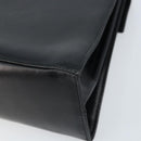 Salvatore Ferragamo Gancini Hand Bag Leather Black Gold Auth 173237-12