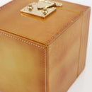 LOUIS VUITTON Monogram Vernis Bleecker Cosmetic Pouch Beige M91002 Auth 173240-9