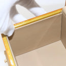 LOUIS VUITTON Monogram Vernis Bleecker Cosmetic Pouch Beige M91002 Auth 173240-21