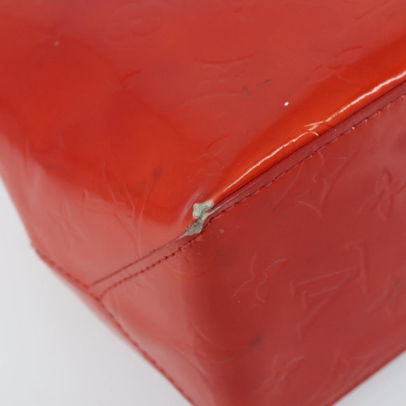 LOUIS VUITTON Monogram Vernis Reade PM Hand Bag Red Rouge M91088 LV Auth 173241