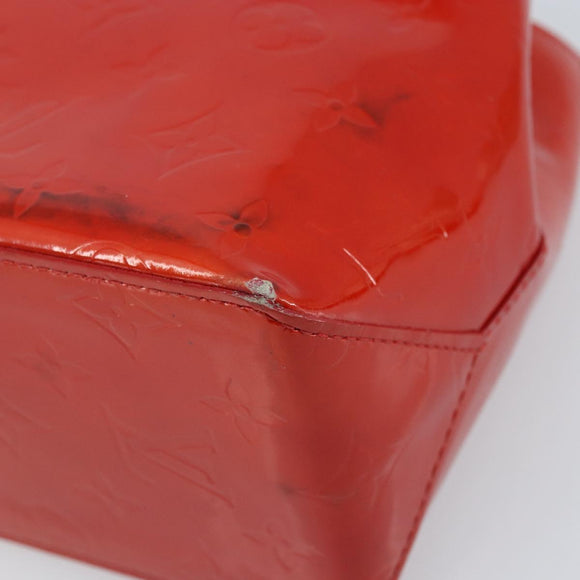 LOUIS VUITTON Monogram Vernis Reade PM Hand Bag Red Rouge M91088 LV Auth 173241