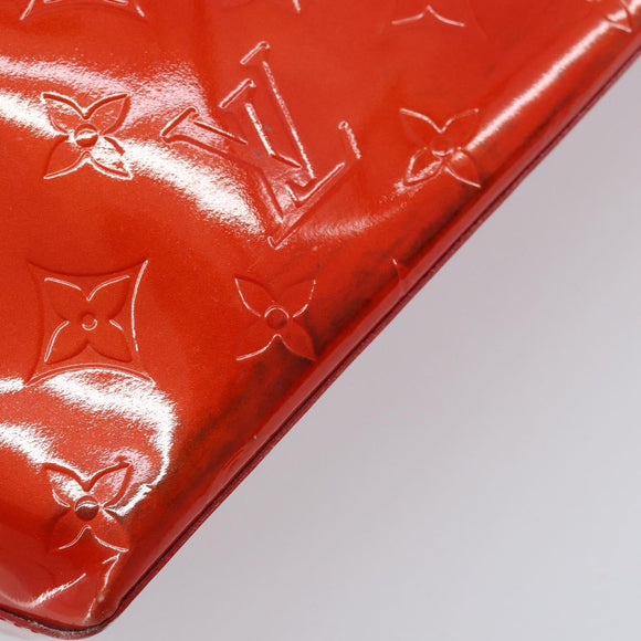 LOUIS VUITTON Monogram Vernis Reade PM Hand Bag Red Rouge M91088 LV Auth 173241