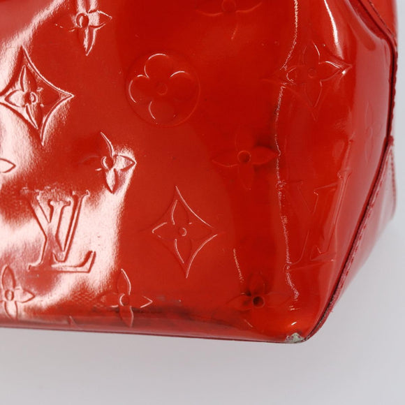 LOUIS VUITTON Monogram Vernis Reade PM Hand Bag Red Rouge M91088 LV Auth 173241