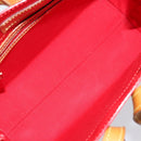 LOUIS VUITTON Monogram Vernis Reade PM Hand Bag Red Rouge M91088 LV Auth 173241-11