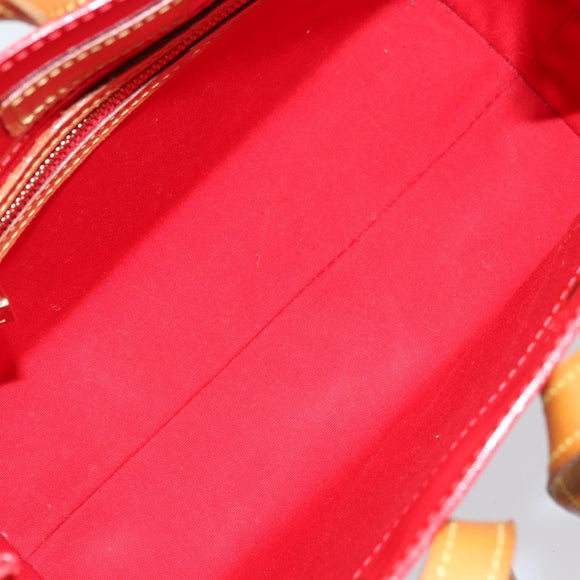 LOUIS VUITTON Monogram Vernis Reade PM Hand Bag Red Rouge M91088 LV Auth 173241