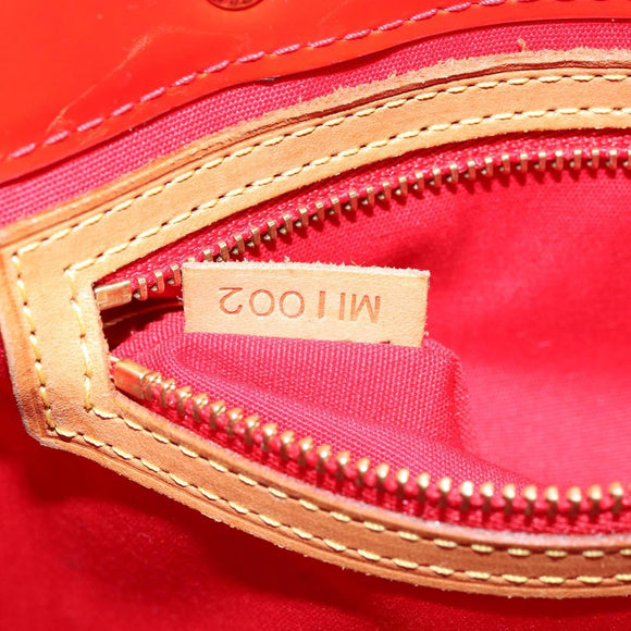 LOUIS VUITTON Monogram Vernis Reade PM Hand Bag Red Rouge M91088 LV Auth 173241