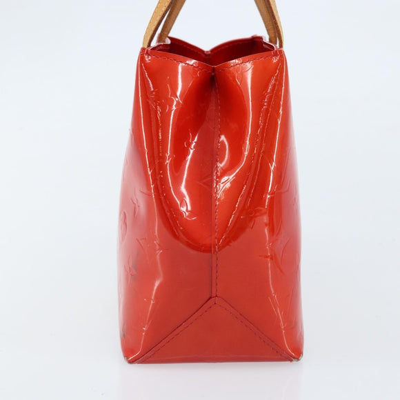 LOUIS VUITTON Monogram Vernis Reade PM Hand Bag Red Rouge M91088 LV Auth 173241