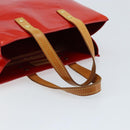 LOUIS VUITTON Monogram Vernis Reade PM Hand Bag Red Rouge M91088 LV Auth 173241-7