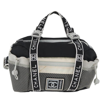 CHANEL Sports Line Waist bag Nylon Black Silver CC Auth 173243A - 0