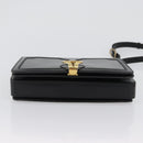 BALLY Shoulder Bag Leather Black Gold Auth 173248A-5