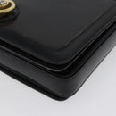 BALLY Shoulder Bag Leather Black Gold Auth 173248A-16