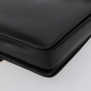 BALLY Shoulder Bag Leather Black Gold Auth 173248A-18