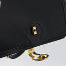 BALLY Shoulder Bag Leather Black Gold Auth 173248A-9