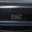 BALLY Shoulder Bag Leather Black Gold Auth 173248A-20
