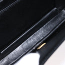 BALLY Shoulder Bag Leather Black Gold Auth 173248A-11