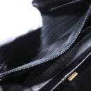 BALLY Shoulder Bag Leather Black Gold Auth 173248A-24