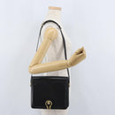 BALLY Shoulder Bag Leather Black Gold Auth 173248A-25