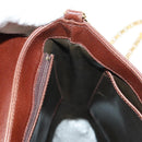 TIFFANY&Co. Schultertasche mit Kette Leder Braun Gold Auth 173250V-21